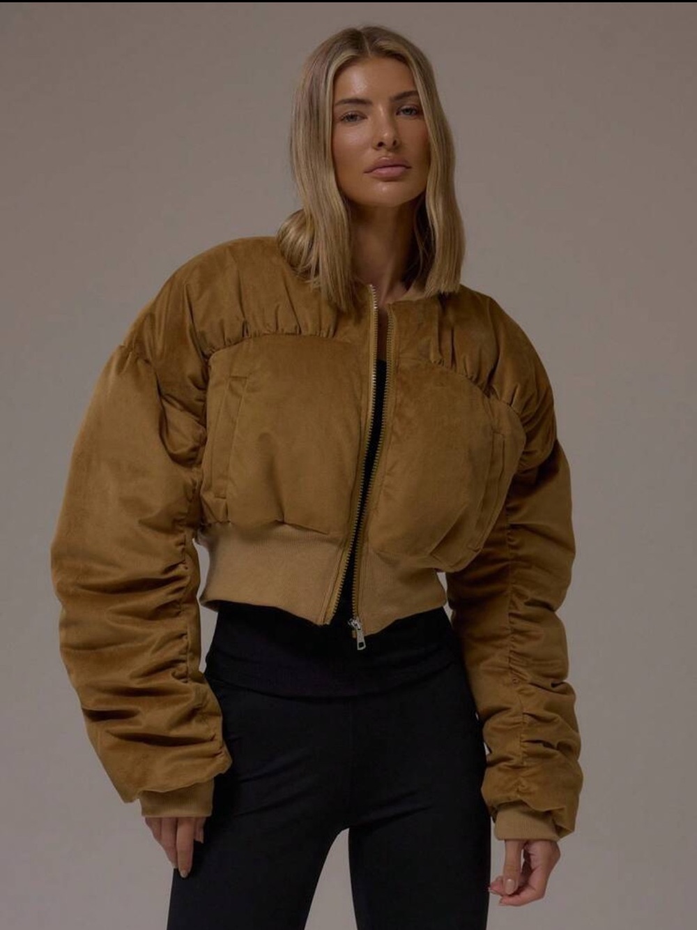 Cropped Bomber Jacket